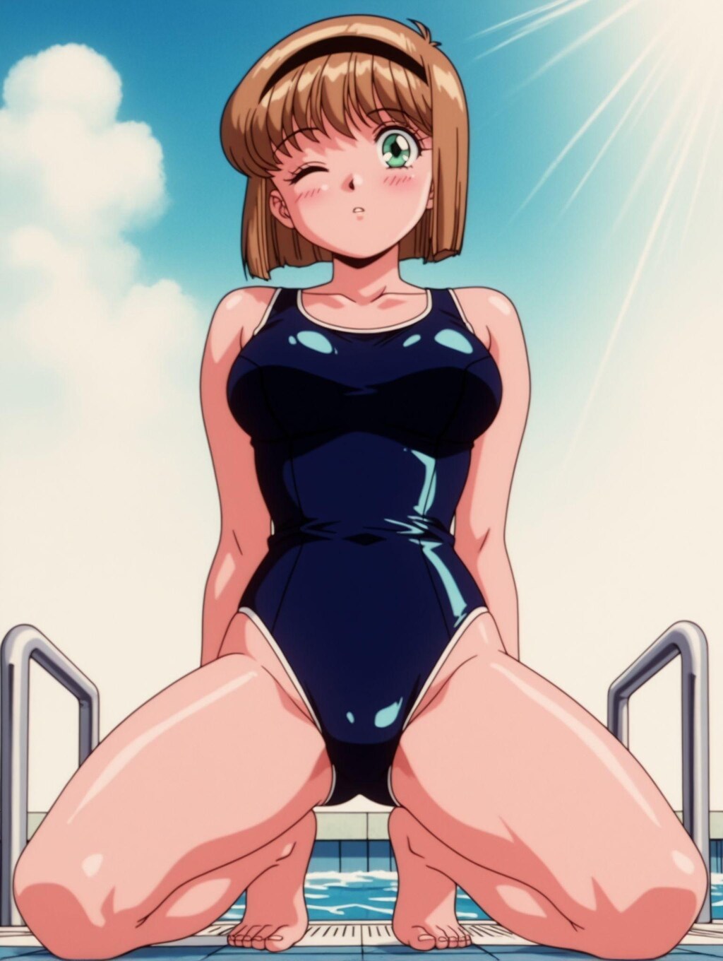 細川美樹×スク水
