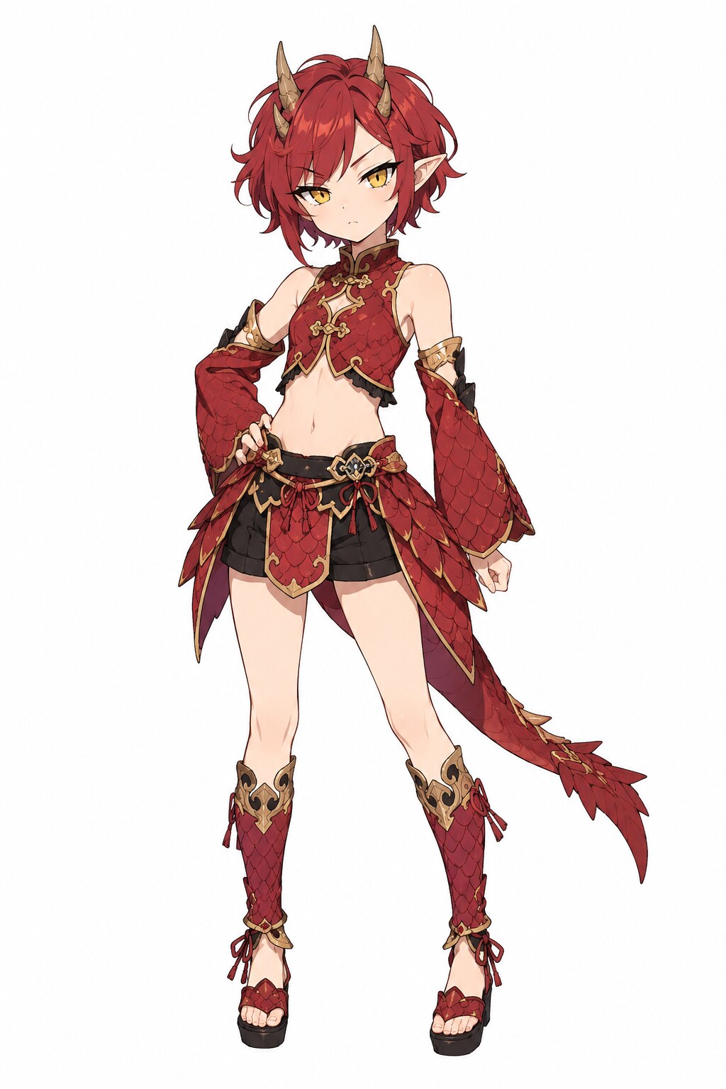 ツンデレっぽい竜娘キャラ