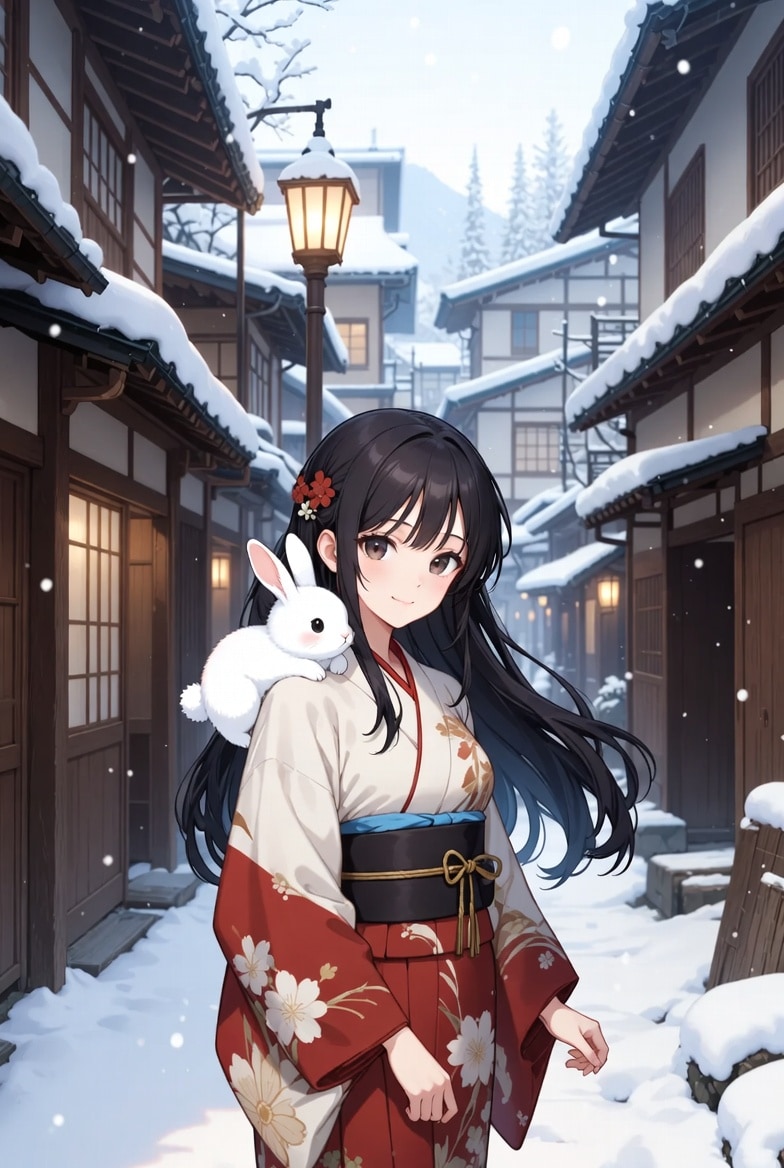 うさぎと少女 | の人気AIイラスト・グラビア