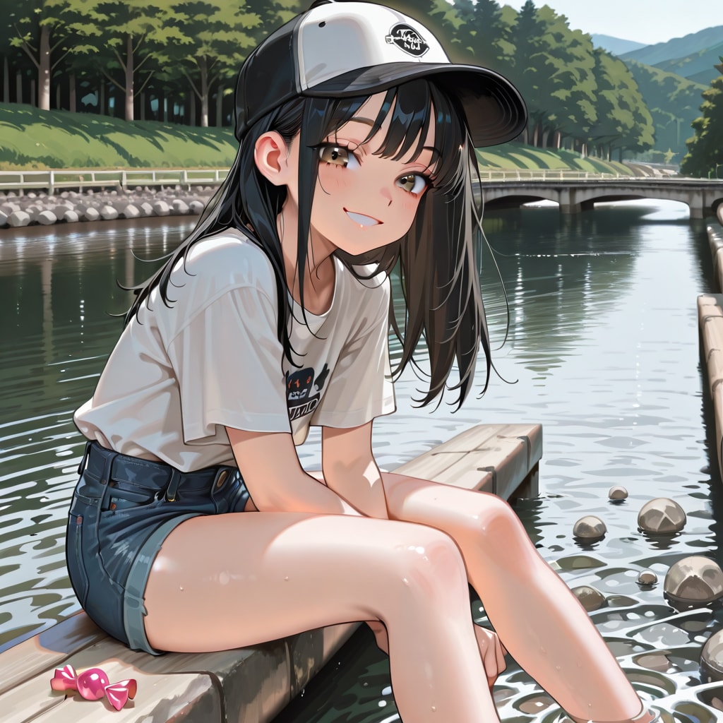 水冷たくて気持ちいい～ | の人気AIイラスト・グラビア