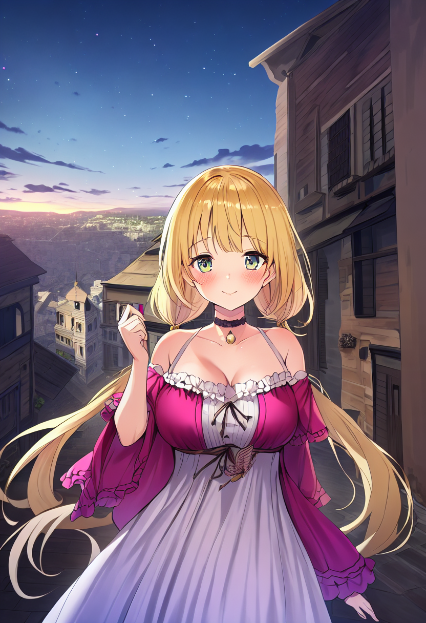 夕暮れと少女