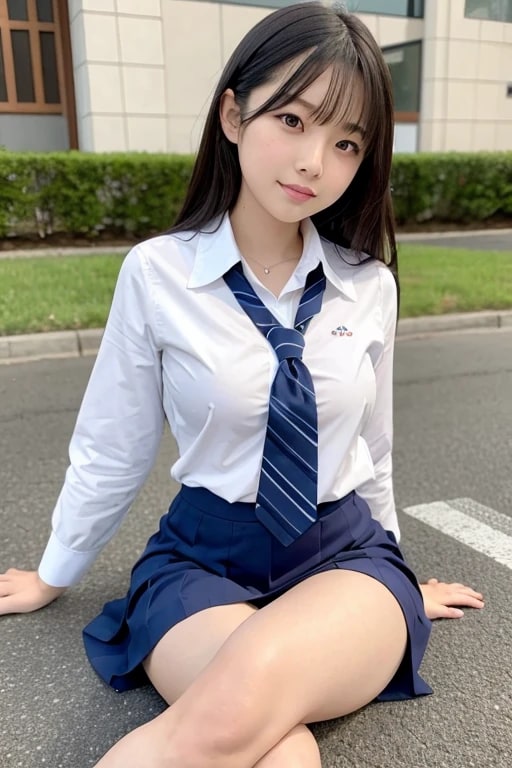 お座りJK