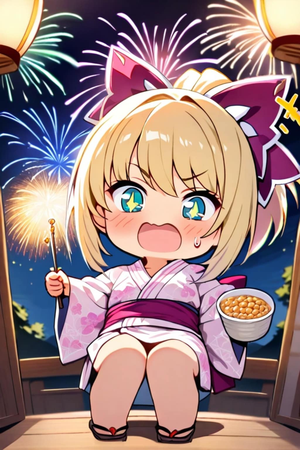 納豆と金髪ちゃん