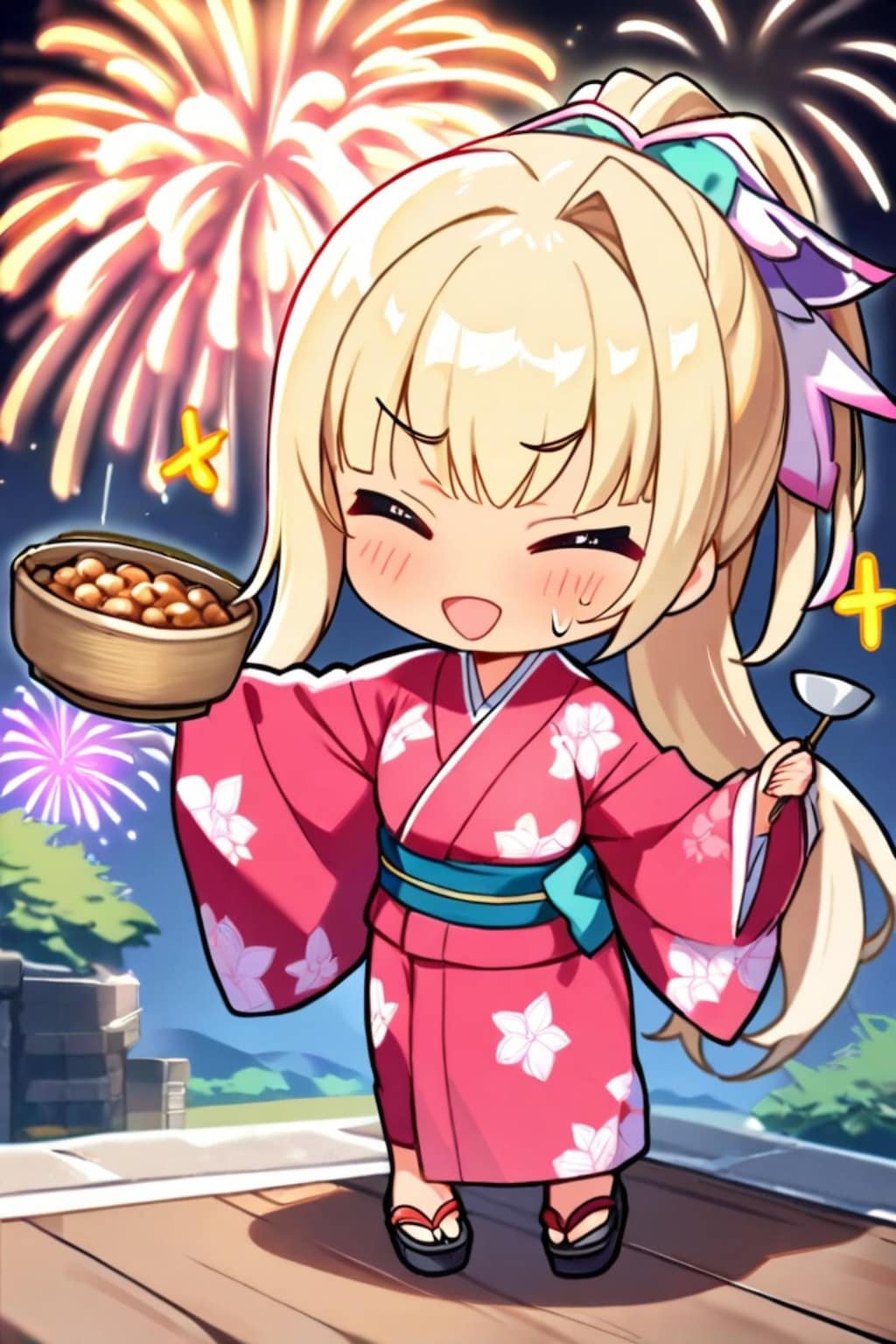 納豆と金髪ちゃん