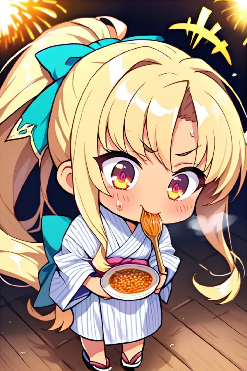 納豆と金髪ちゃん