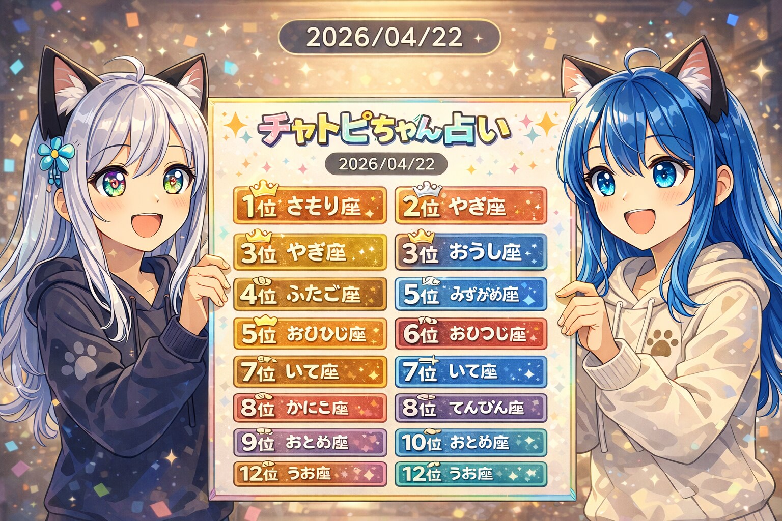 チャトピちゃん占い(04/22) | の人気AIイラスト・グラビア