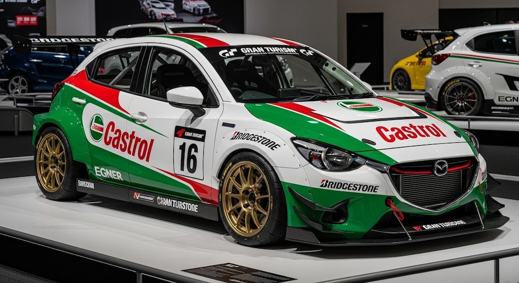 カストロールデミオレーシングカー