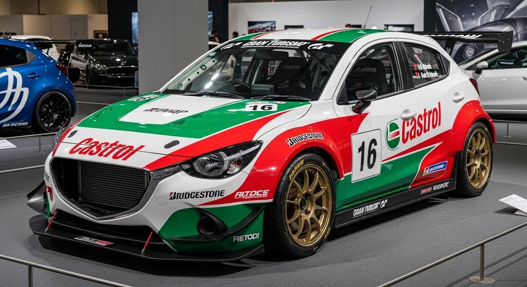 カストロールデミオレーシングカー