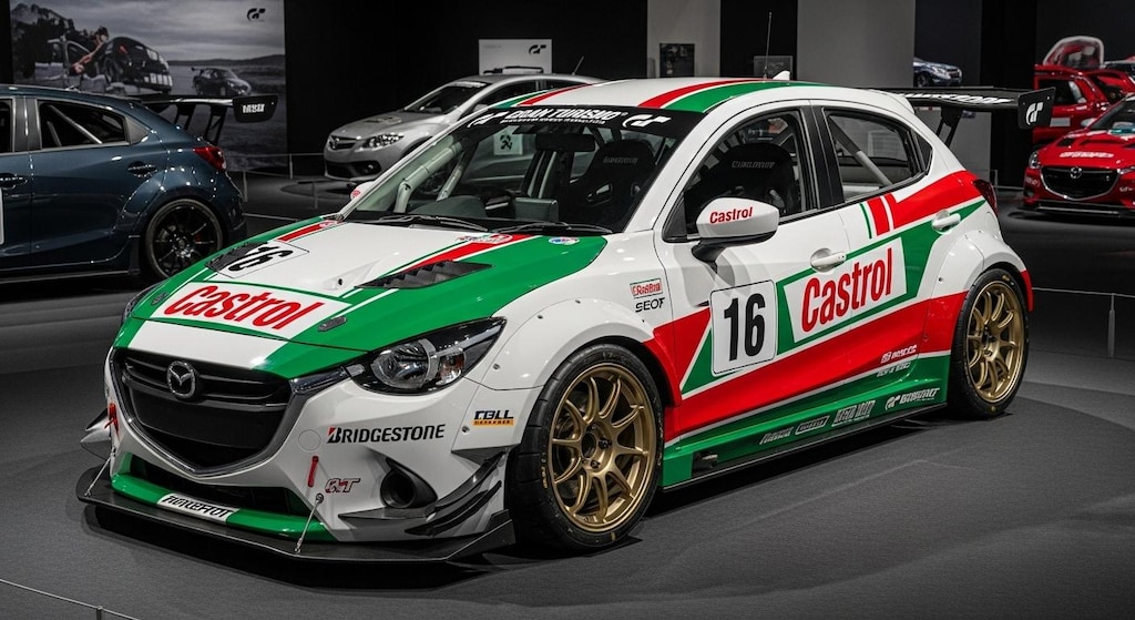 カストロールデミオレーシングカー