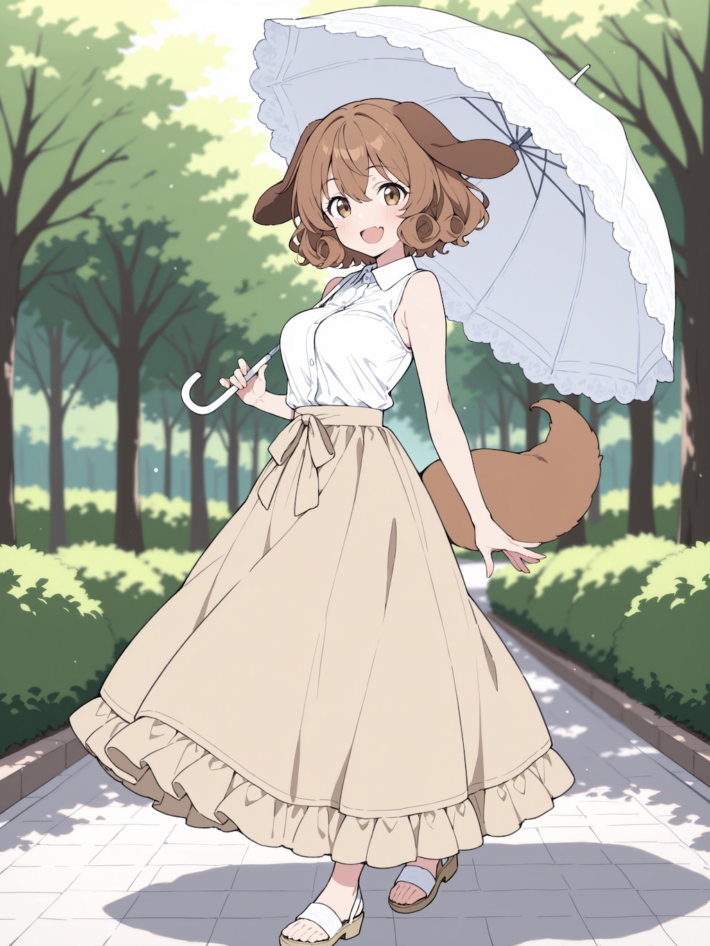 お散歩、薫ちゃん