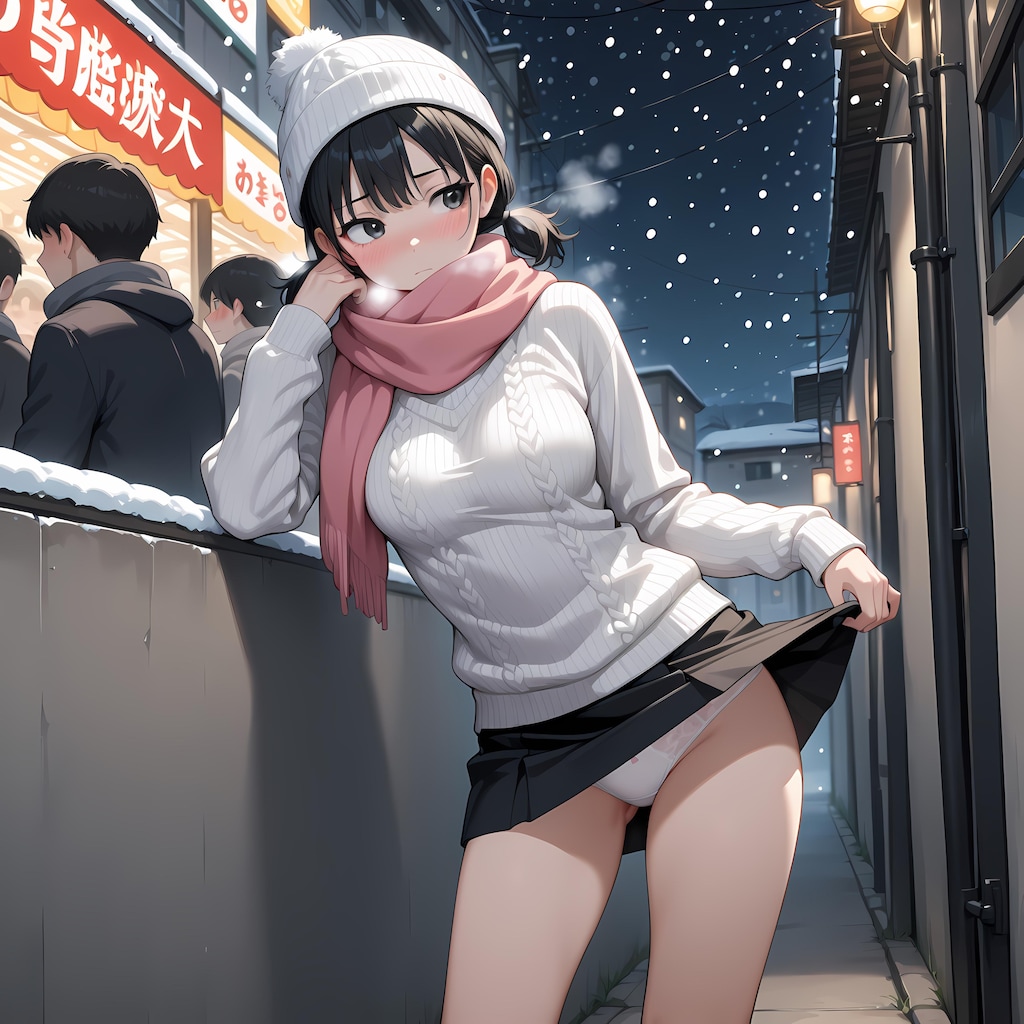 気合で足を出す少女