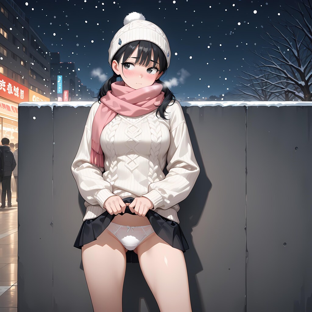 気合で足を出す少女