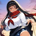 制服ニーソ水着お姉ちゃん 2枚目