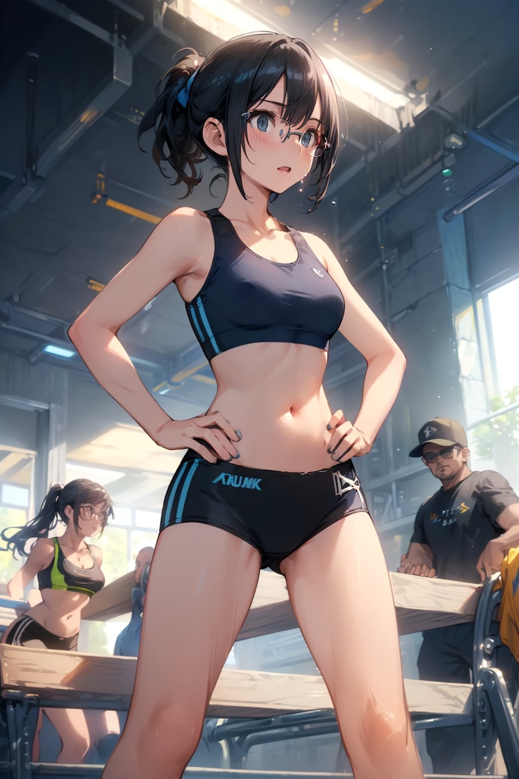 スポーツブルマの眼鏡っ娘