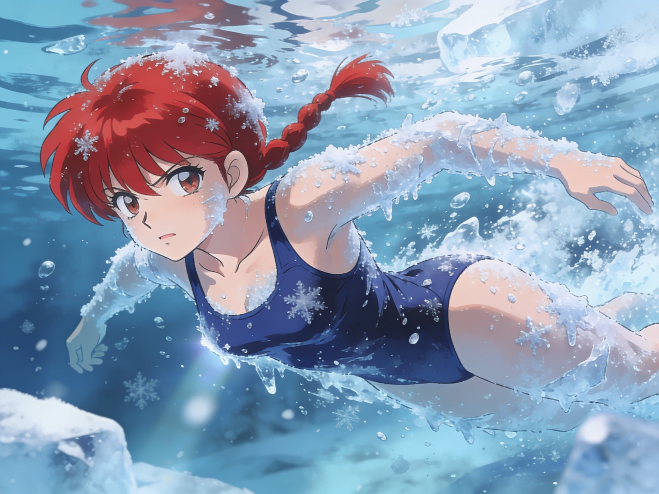 スク水寒中水泳5