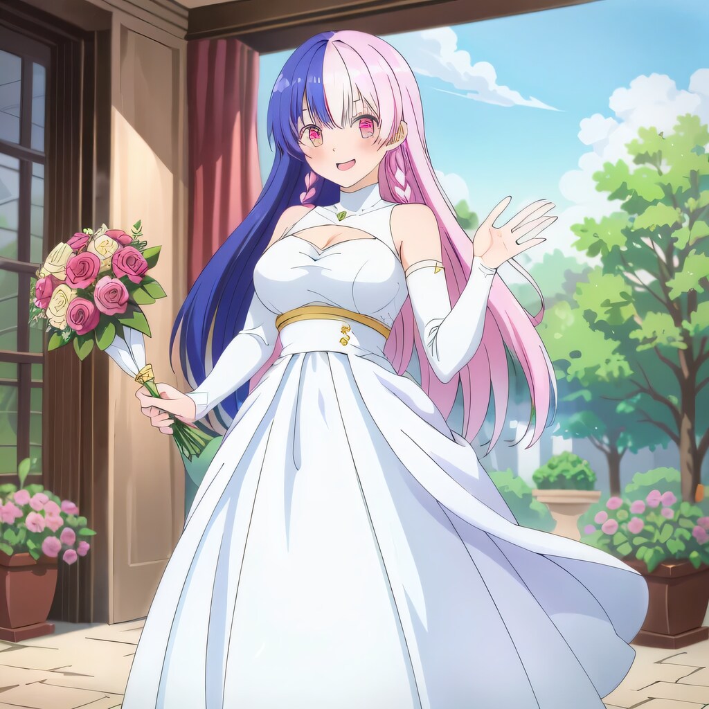 ウェディングドレスの少女