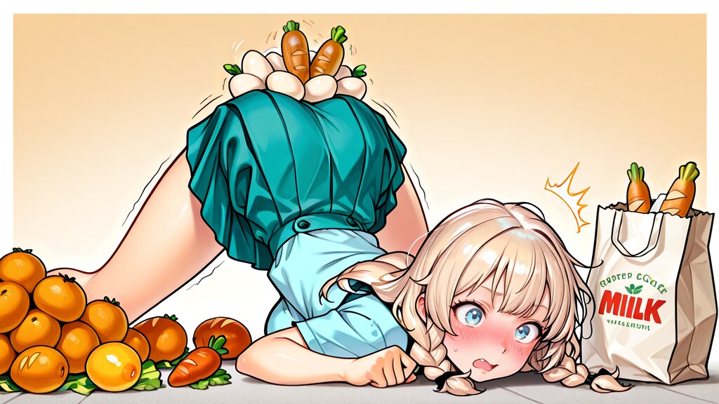 リュミエが買い物中にコケちゃった