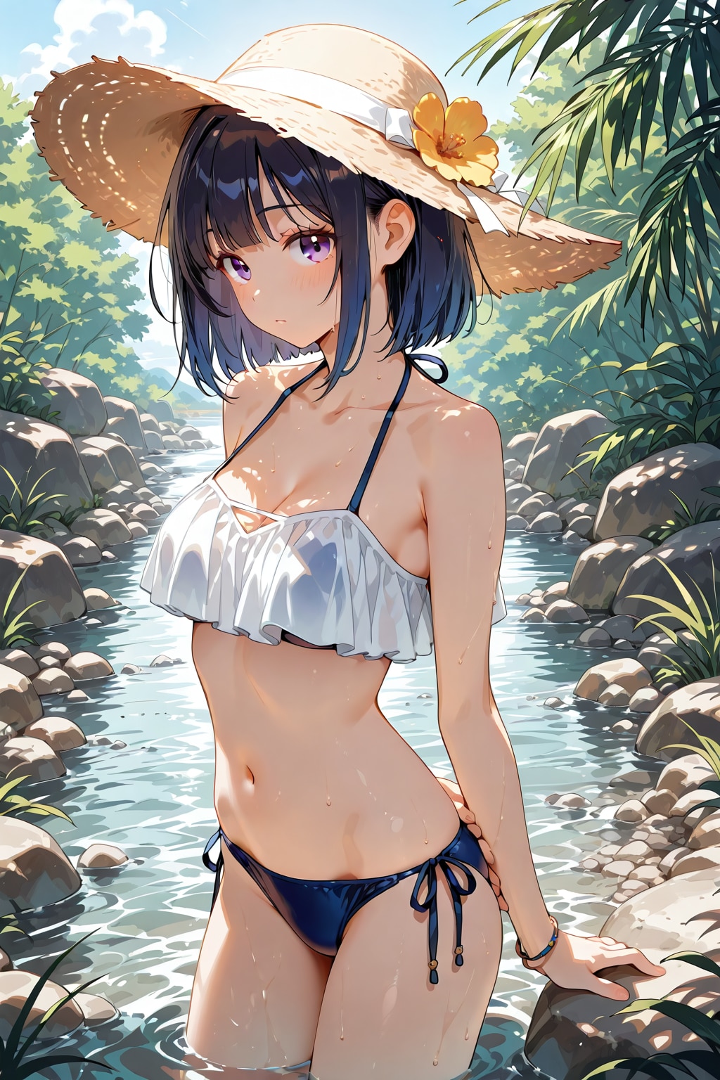 屋外活動の美少女