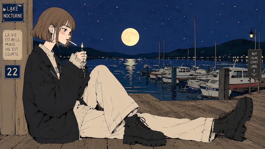 煙草を吸う女26