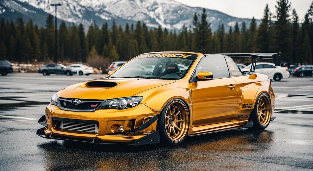 インプレッサゴールドオープンカー