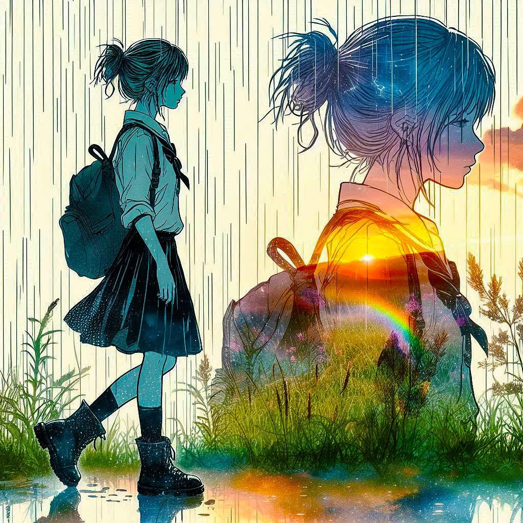 二重露光と少女35