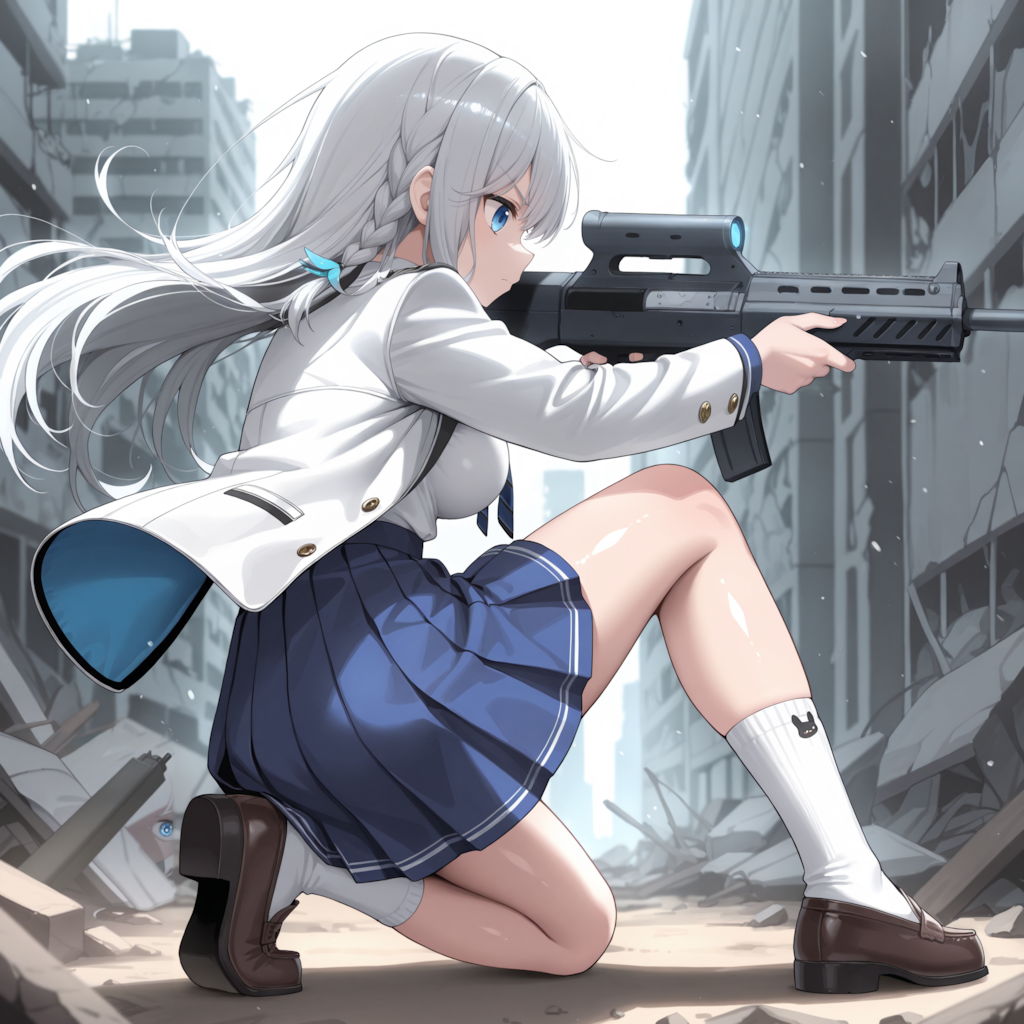 銀髪ちゃん・背中で語る