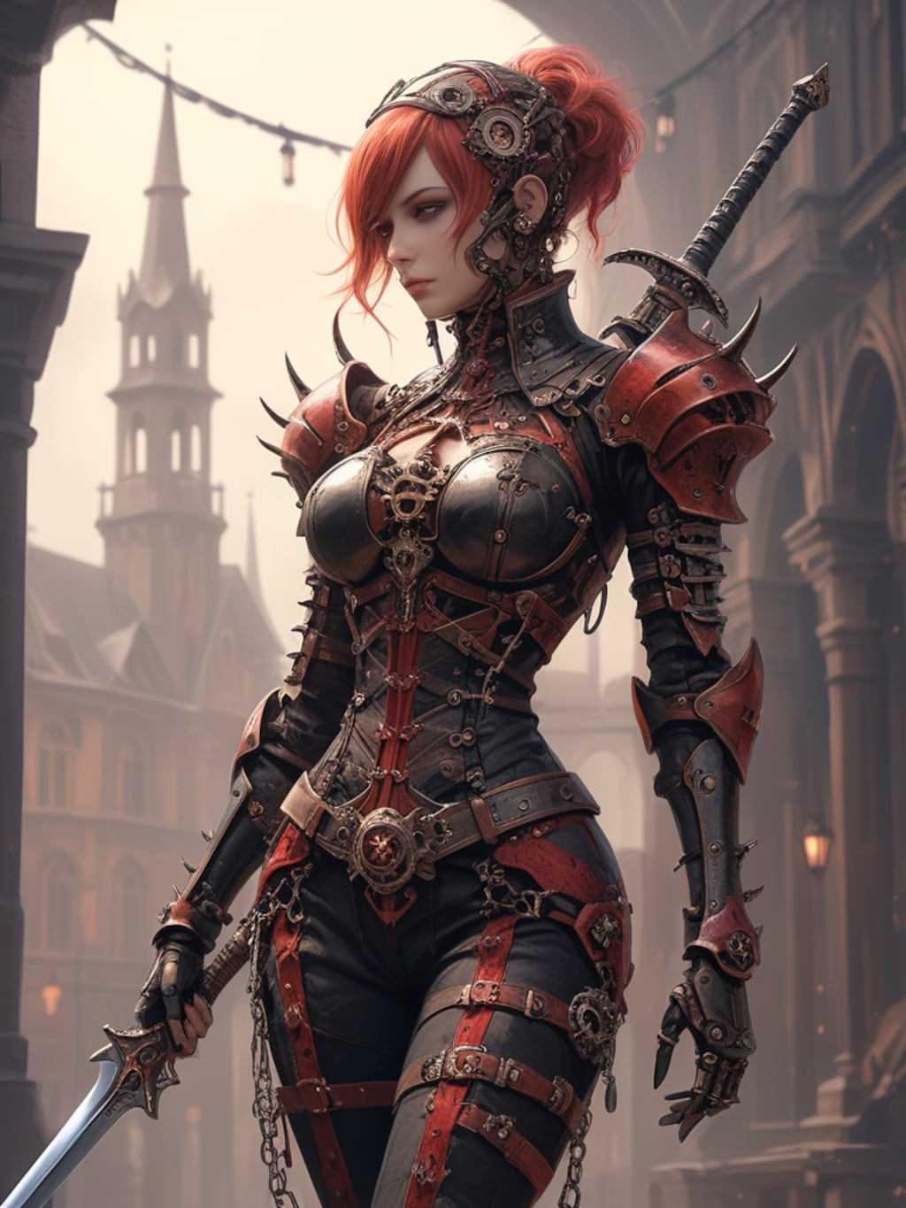 steam punk armor girl