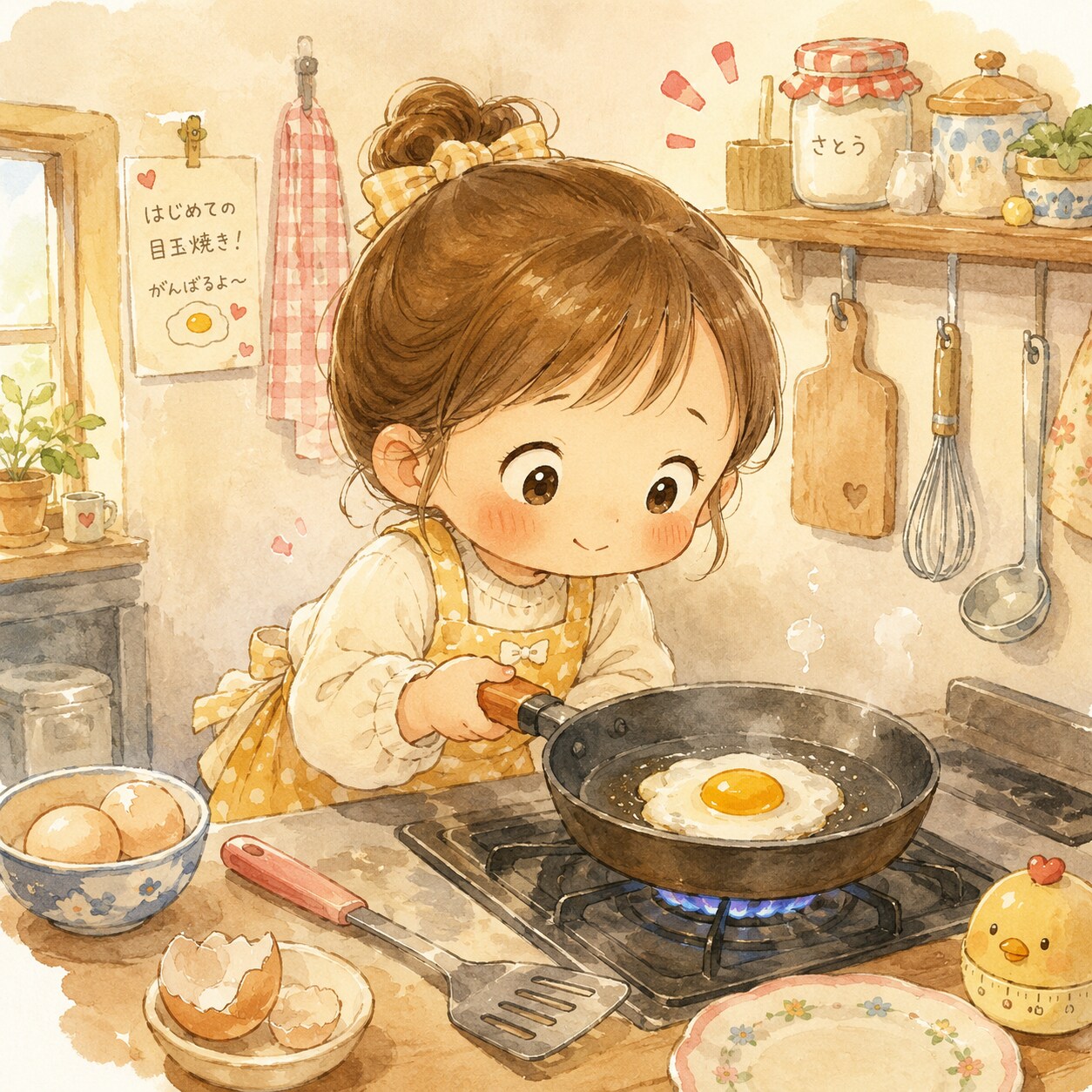 はじめてのめだまやき