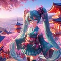 初音ミクと五重塔❔ 4枚目