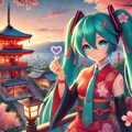 初音ミクと五重塔❔ 3枚目