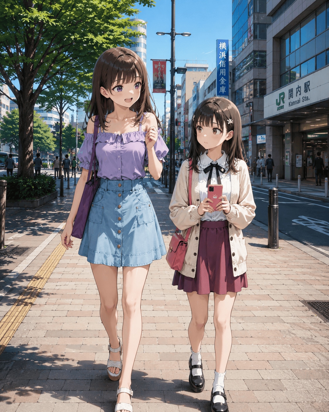 ゆかりとこはく2 | の人気AIイラスト・グラビア