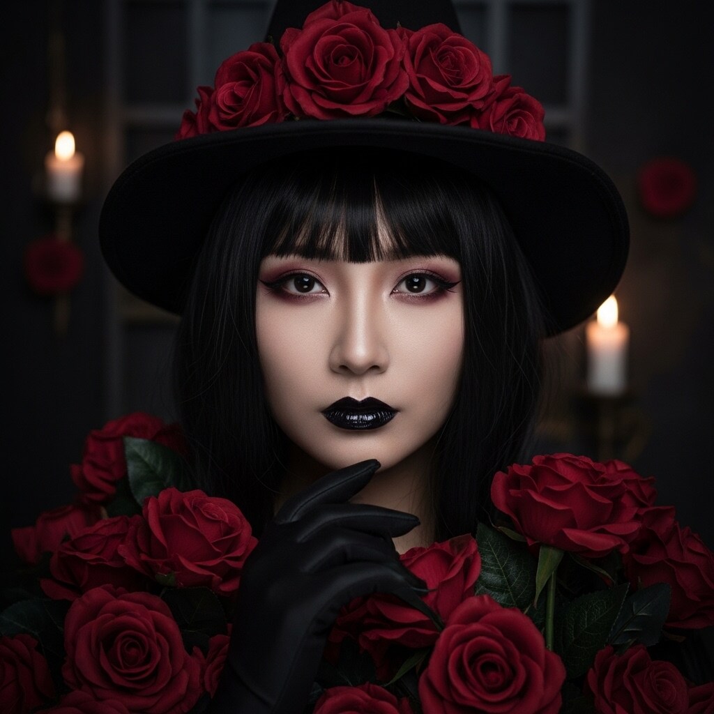 赤黒い薔薇 | の人気AIイラスト・グラビア