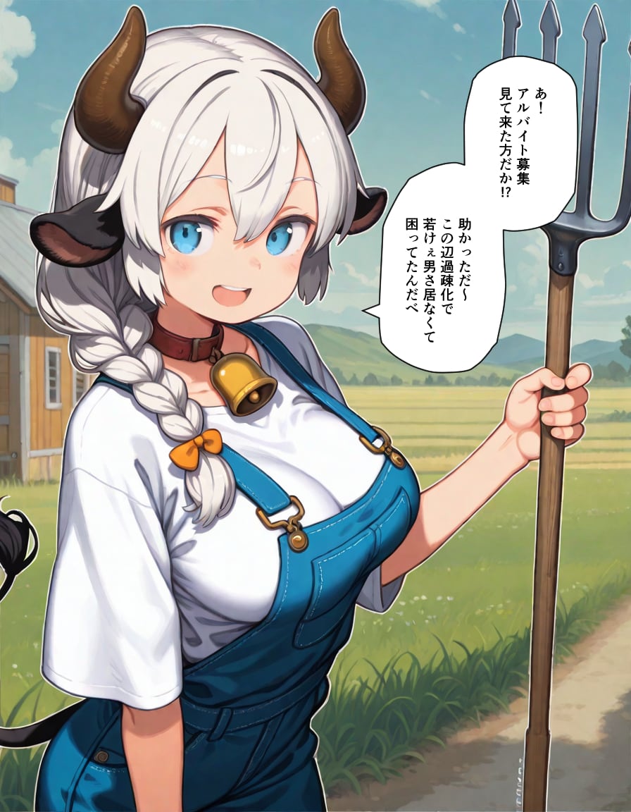 限界集落の牛娘の種付け搾乳する話