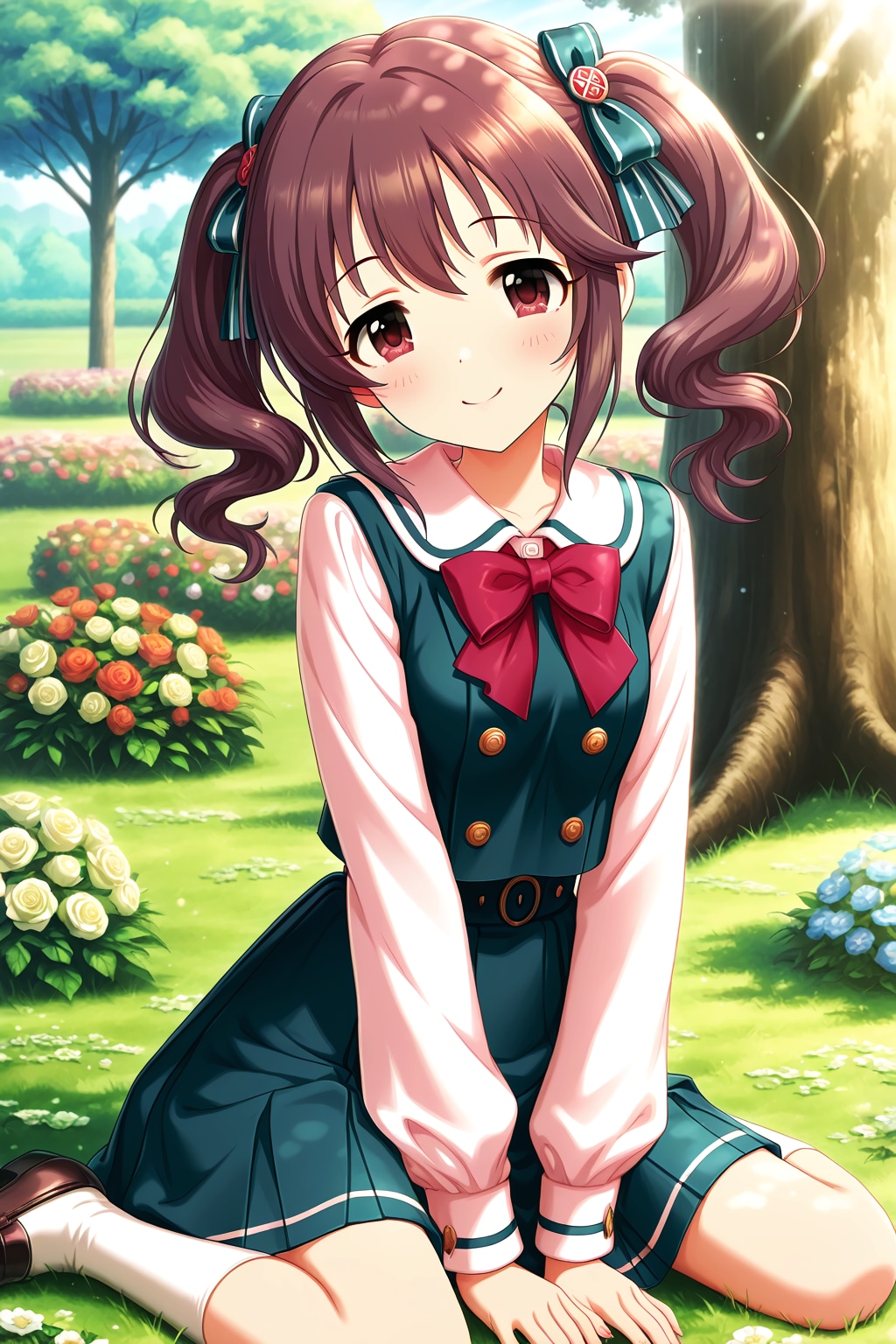 木漏れ日の庭園にて