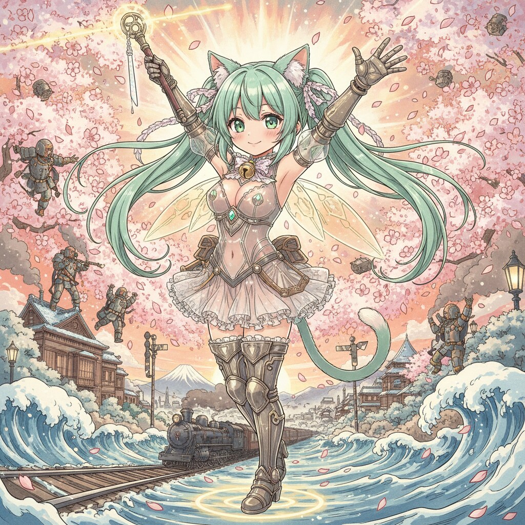 みどツイにゃん。戦う