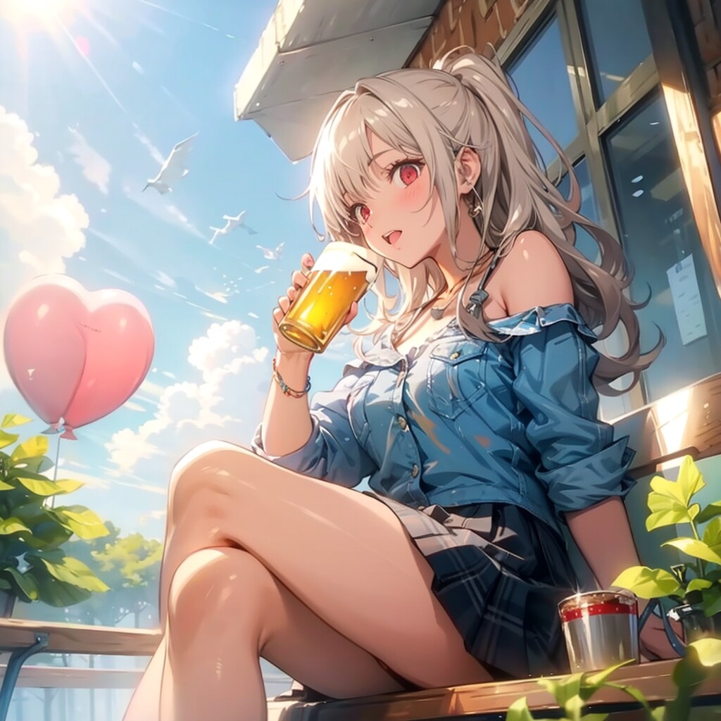 いい天気なのでビールを飲む