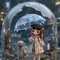 雨降り散歩（立体） 3枚目