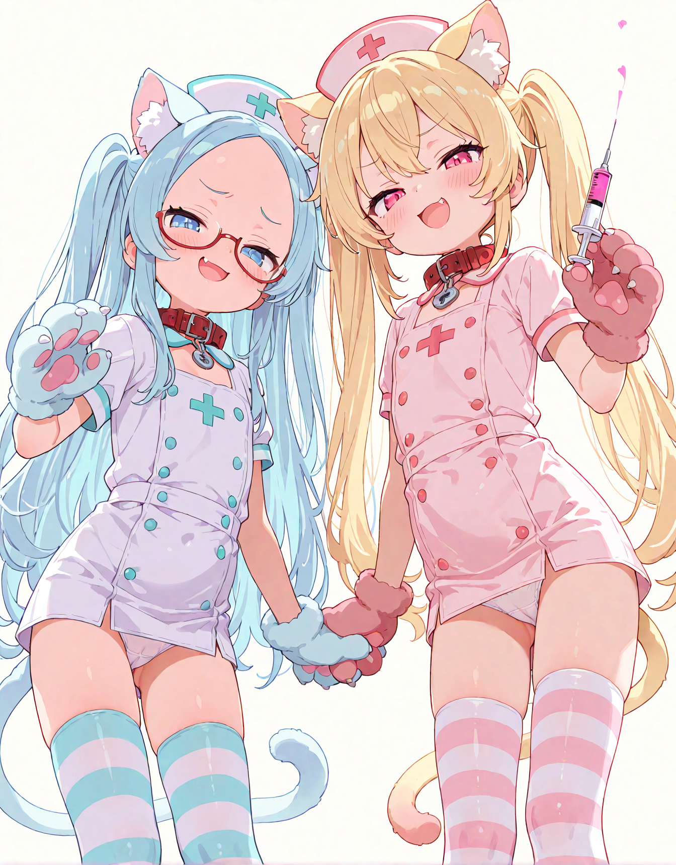 Wメスガキ猫ちゃんナース