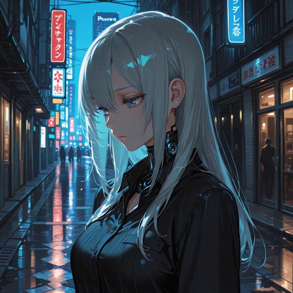銀髪の美少女