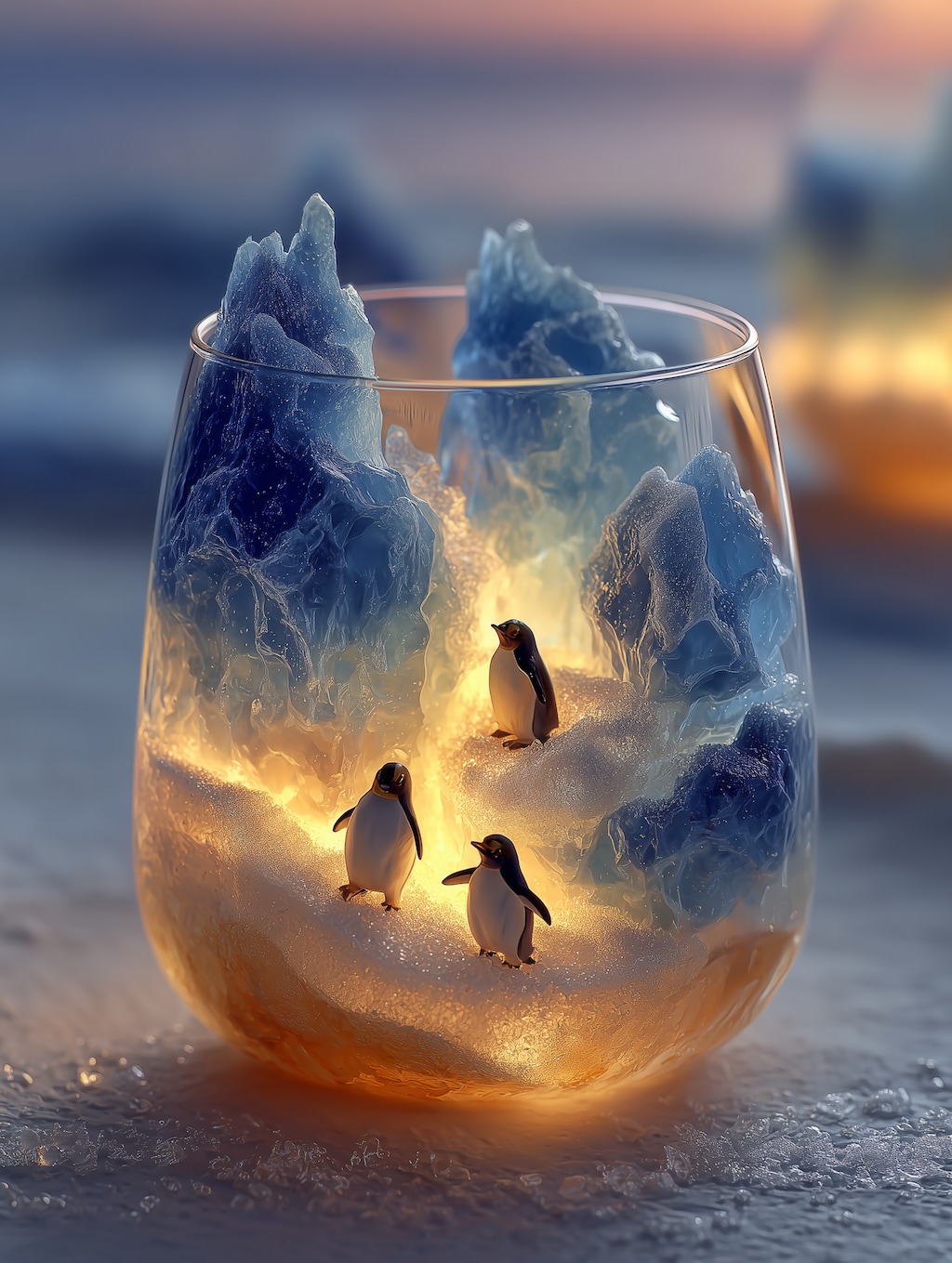 ペンギンの住むグラス