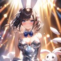 sequins leotard bunny な茉莉花&彲影(*´꒳`*) 4枚目