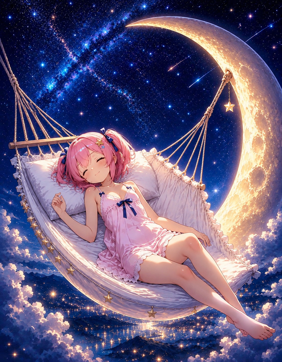 月のハンモックでおやすみ( ᵕᴗᵕ )✩⡱
