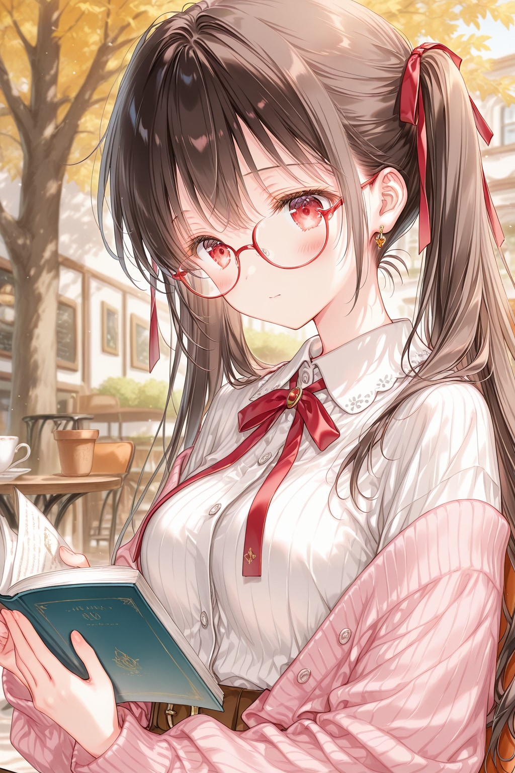 カフェテラスの、恋と読書