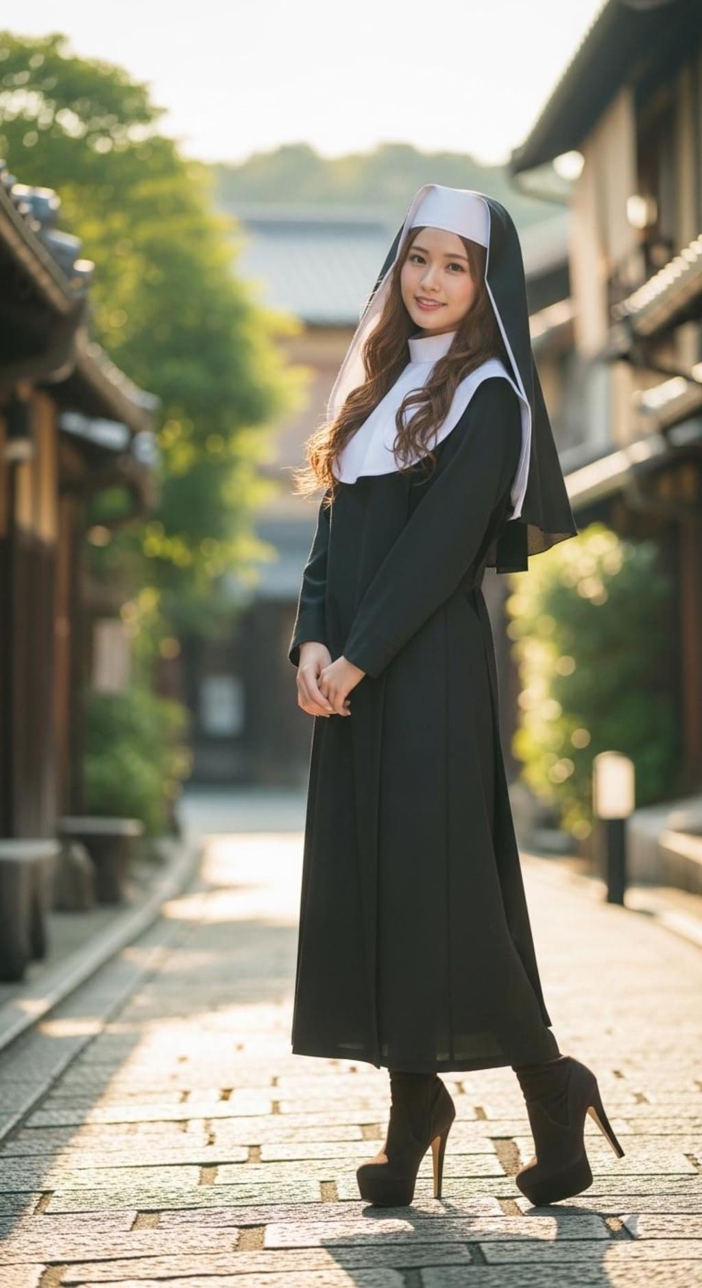 シスター女子高生001《ハビット&ピンヒールブーツ》