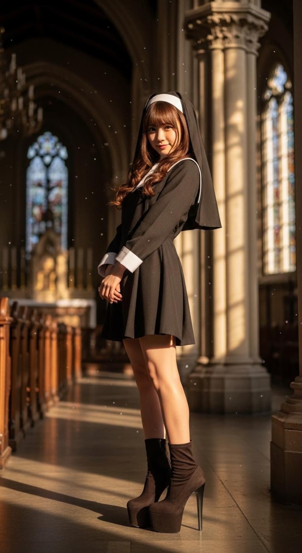 シスター女子高生001《ハビット&ピンヒールブーツ》