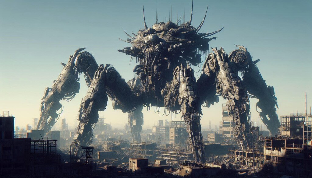 侵略異星人の多脚戦車（大き目のは移動要塞？）！