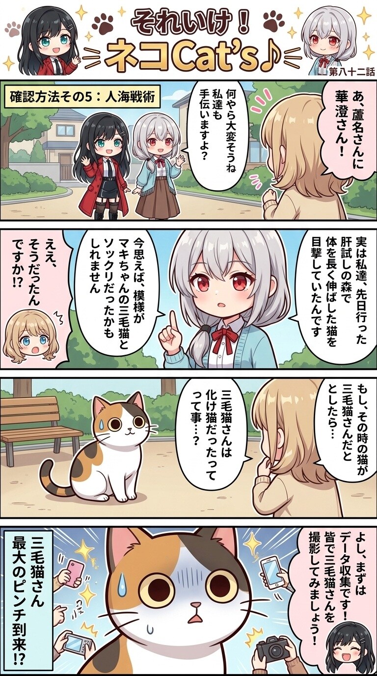 【82話】それいけ！ネコCat's♪(４コマ漫画) | の人気AIイラスト・グラビア