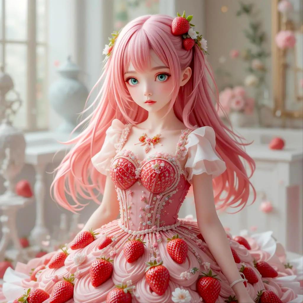 苺ケーキのフィギュア　変形ドレスが好き