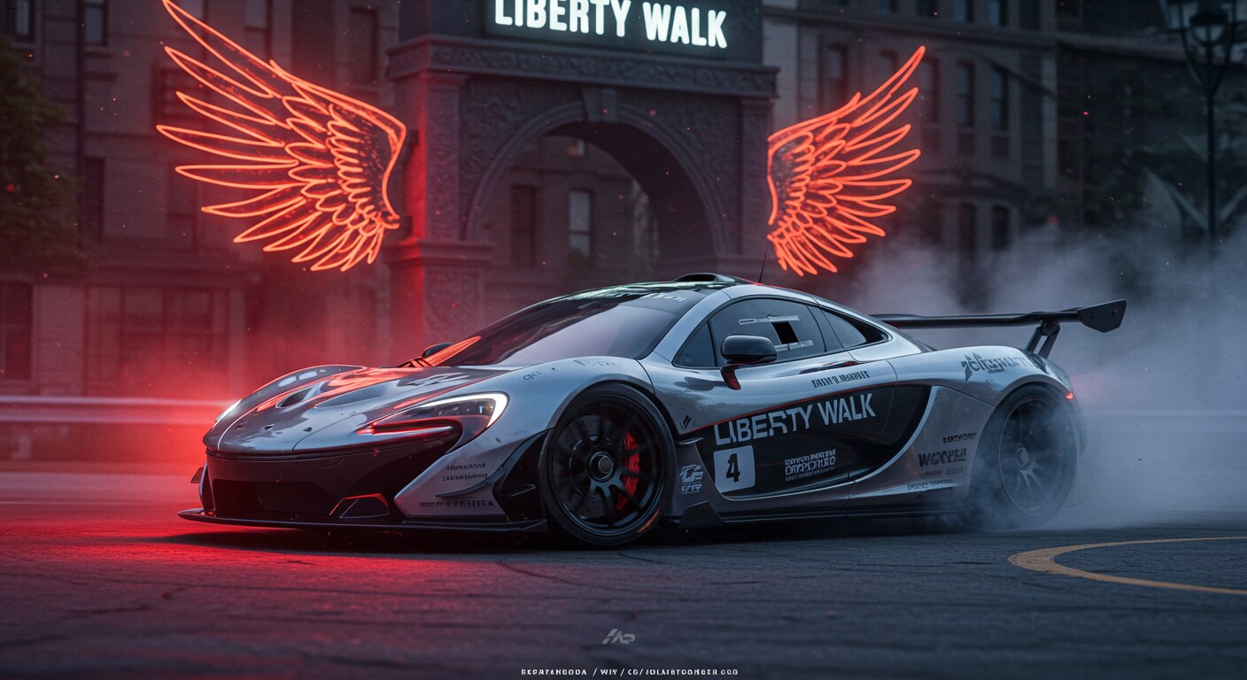 リバティーウォークマクラーレンP1のドリ車 | の人気AIイラスト・グラビア