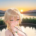 金髪三つ編みちゃん　網ビキニ 3枚目